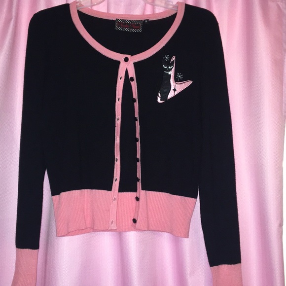 Voodoo Vixen Atomic Kitty Cat Cardigan 